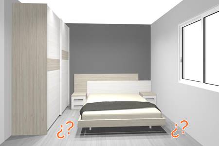Espacio minimo cama pare armario 1