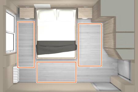 Espacio minimo cama pare armario 2