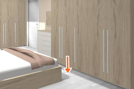 Espacio minimo cama pare armario 3